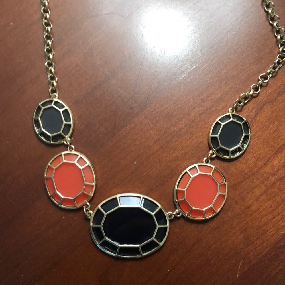 Black and Orange Statement Necklace